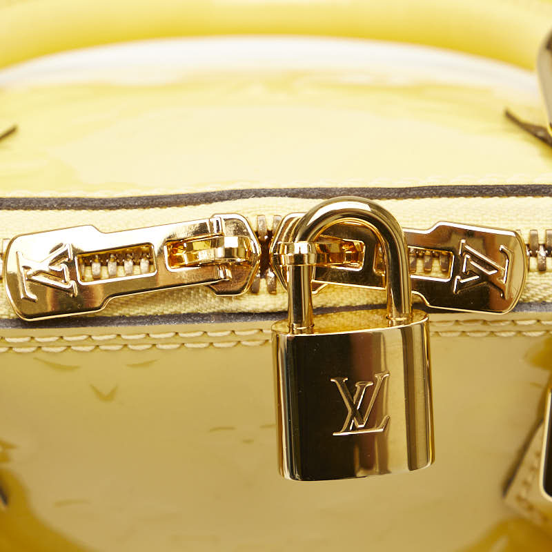 Louis Vuitton Monogram Verni Alma PM Handbag M90101 Citrine Yellow