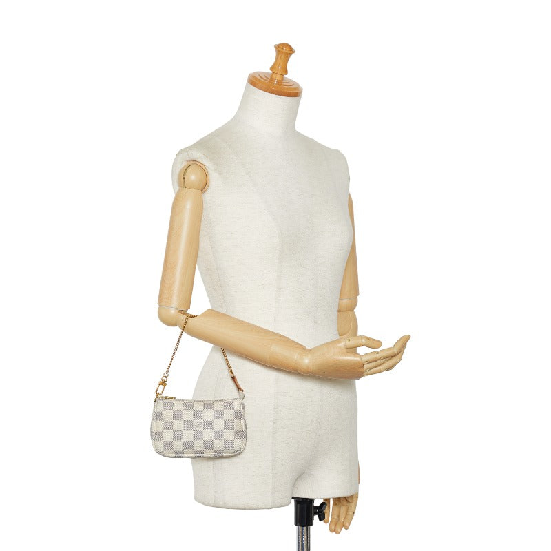 Louis Vuitton Mini Pochette Accessoires Handbag Damier Azur N58010
