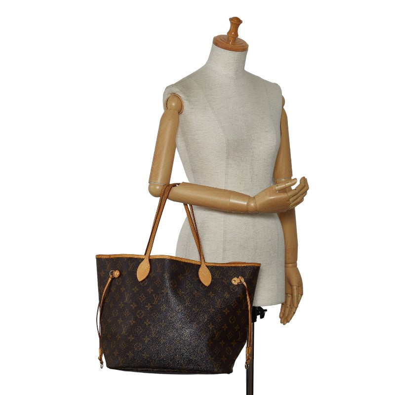 Louis Vuitton Monogram Neverfull MM Shoulder Bag Tote Bag M40156
