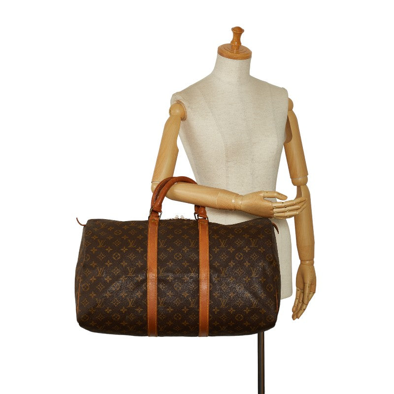 Louis Vuitton Monogram Keepall 50 Handbag Boston Bag M41426 Brown