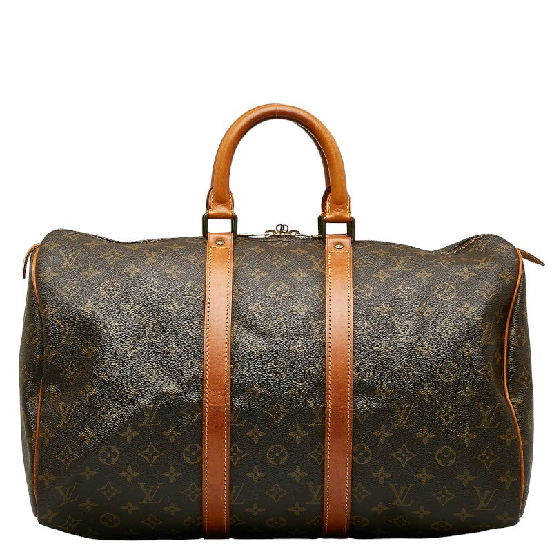 Louis Vuitton Monogram Keepall 45 Handbag Boston Bag M41428 Brown