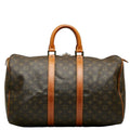 Louis Vuitton Monogram Keepall 45 Handbag Boston Bag M41428 Brown