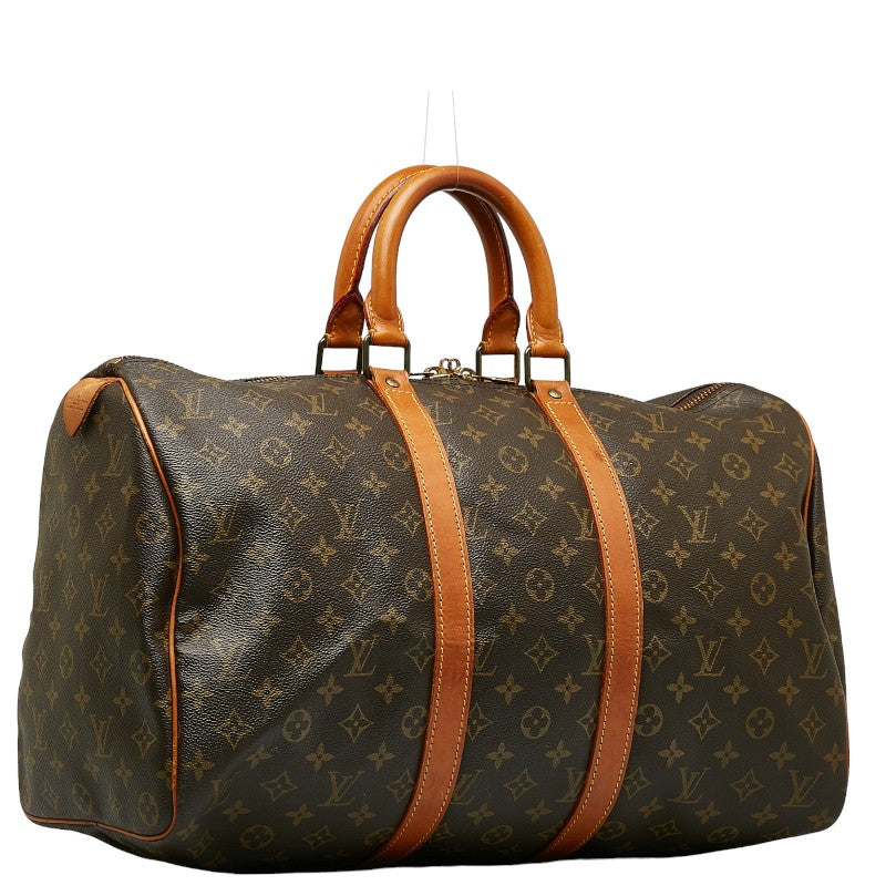 Louis Vuitton Monogram Keepall 45 Handbag Boston Bag M41428 Brown