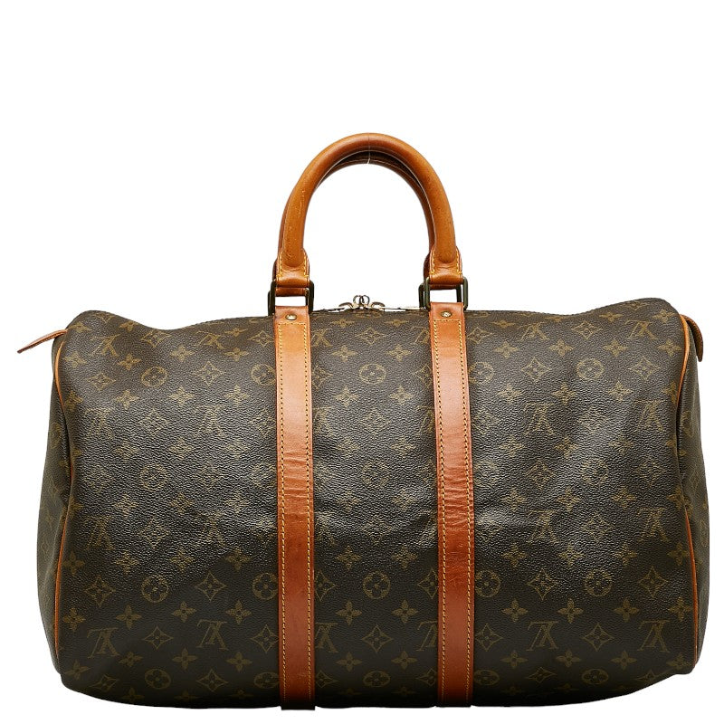 Louis Vuitton Monogram Keepall 45 Handbag Boston Bag M41428 Brown