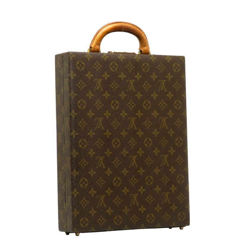 Louis Vuitton Monogram Vertical Trunk Attache Case Brown