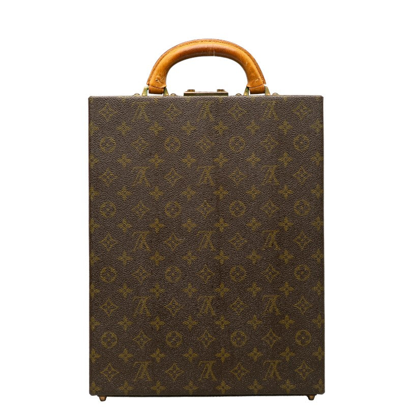 Louis Vuitton Monogram Vertical Trunk Attache Case Brown