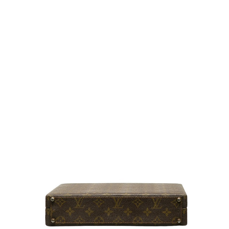 Louis Vuitton Monogram Vertical Trunk Attache Case Brown