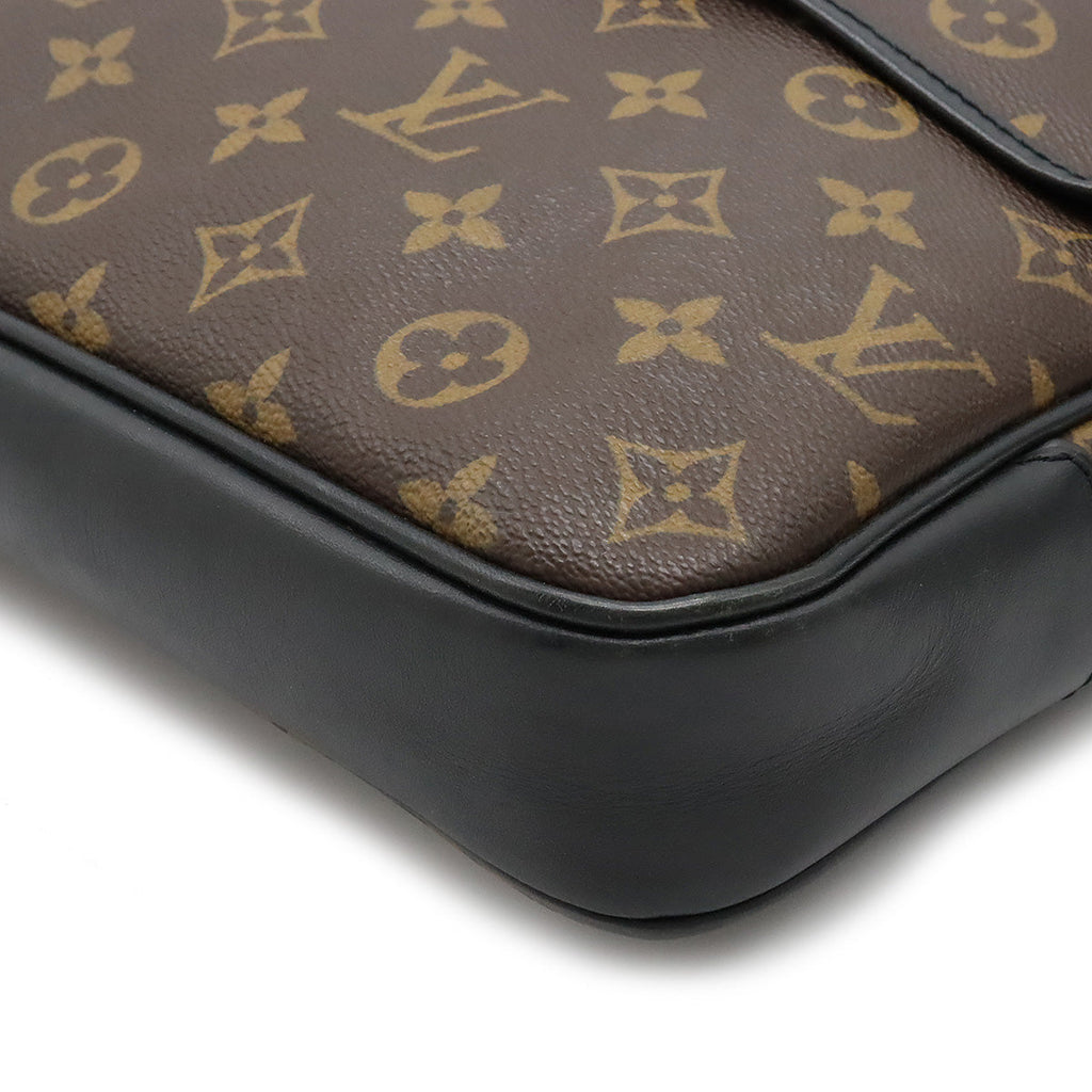 Louis Vuitton Monogram Macassar Bus MM Messenger Bag M56715