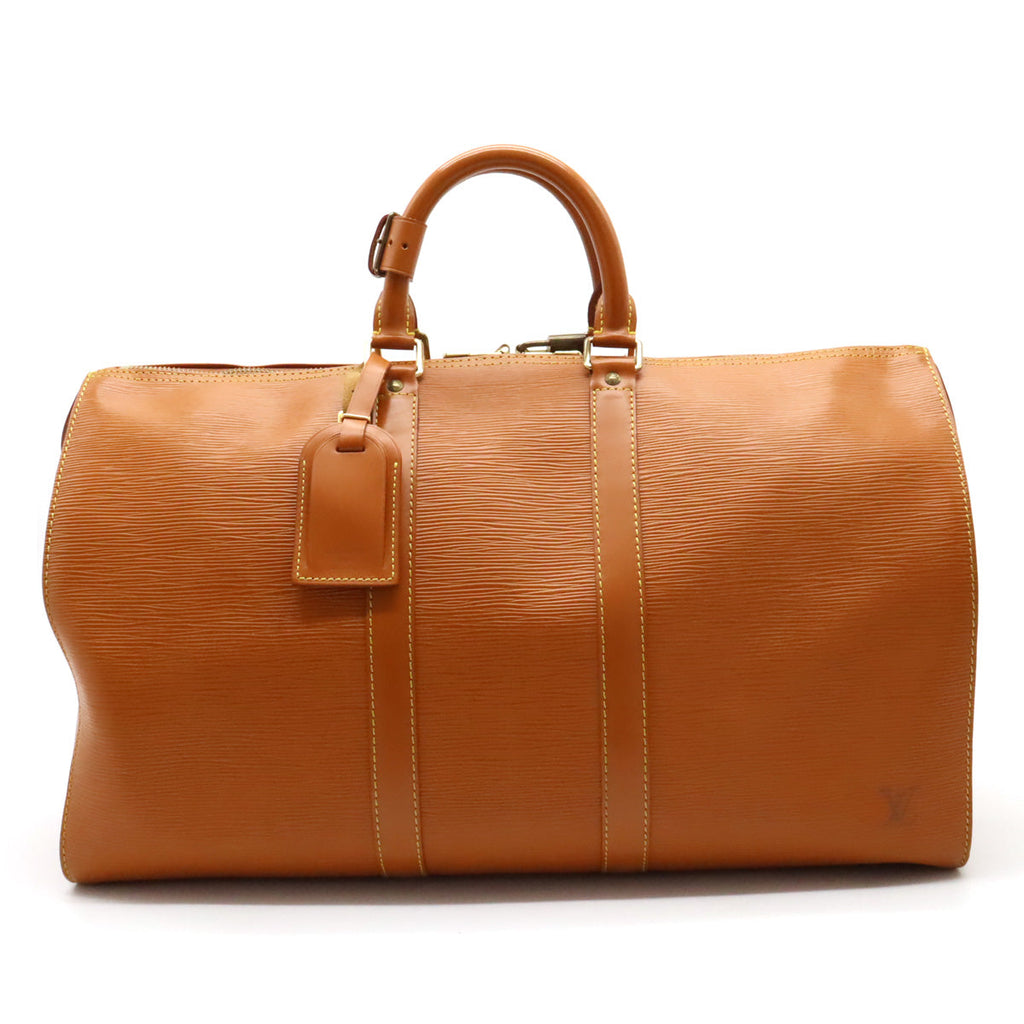 Louis Vuitton Epi Keepall 45 Travel Bag Zipang Gold M42978