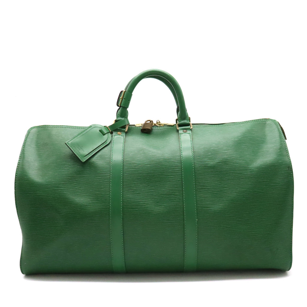 Louis Vuitton Epi Keepall 50 Travel Bag Borneo Green M42964