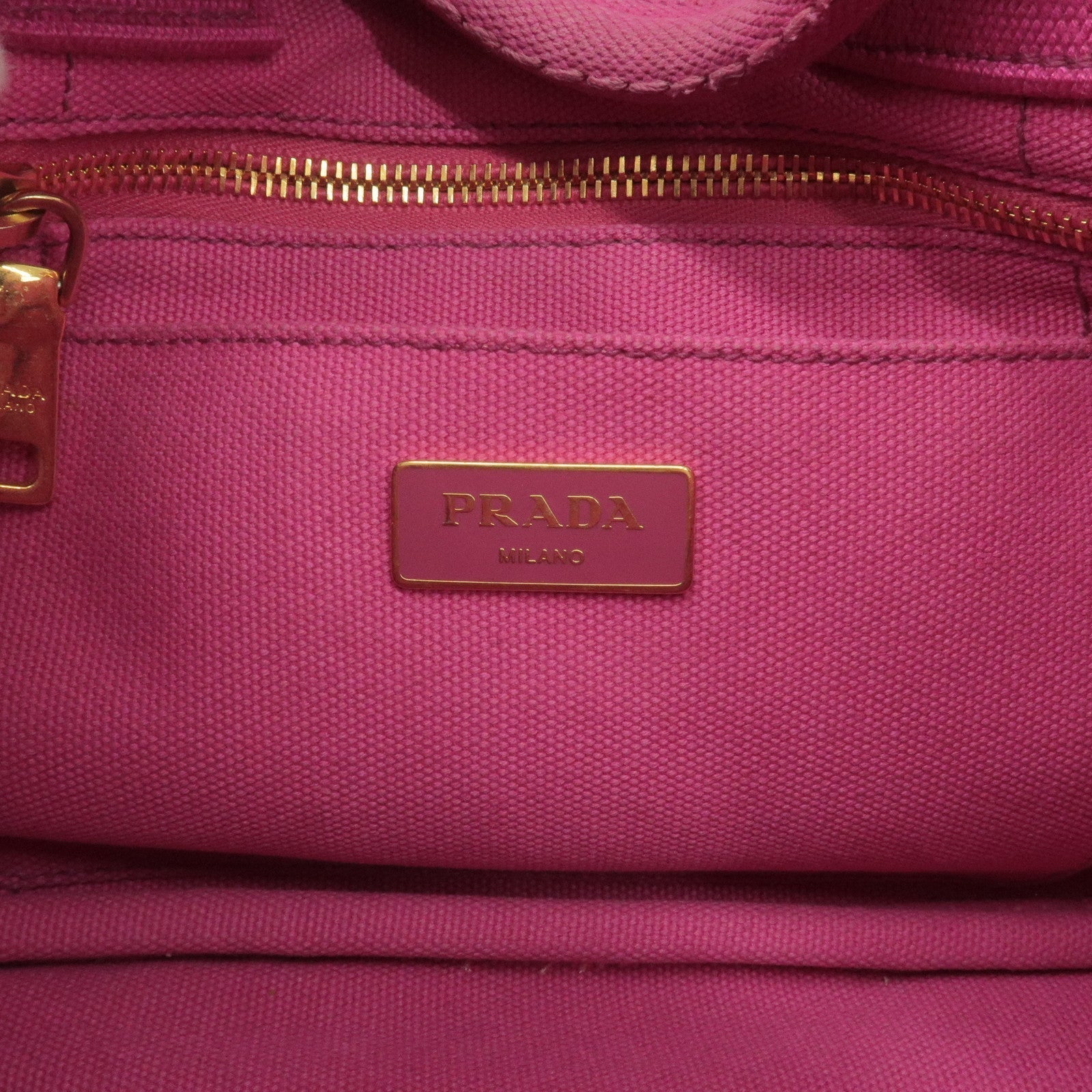 Prada Canapa Mini Canvas 2Way Bag Shoulder Bag Pink B2439G