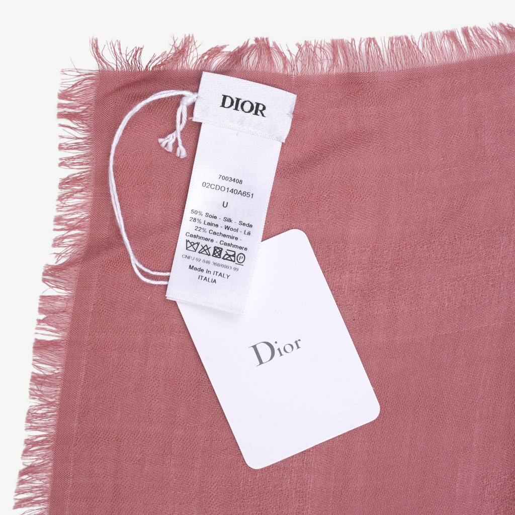 Dior Womens Oblique Scarf Pink