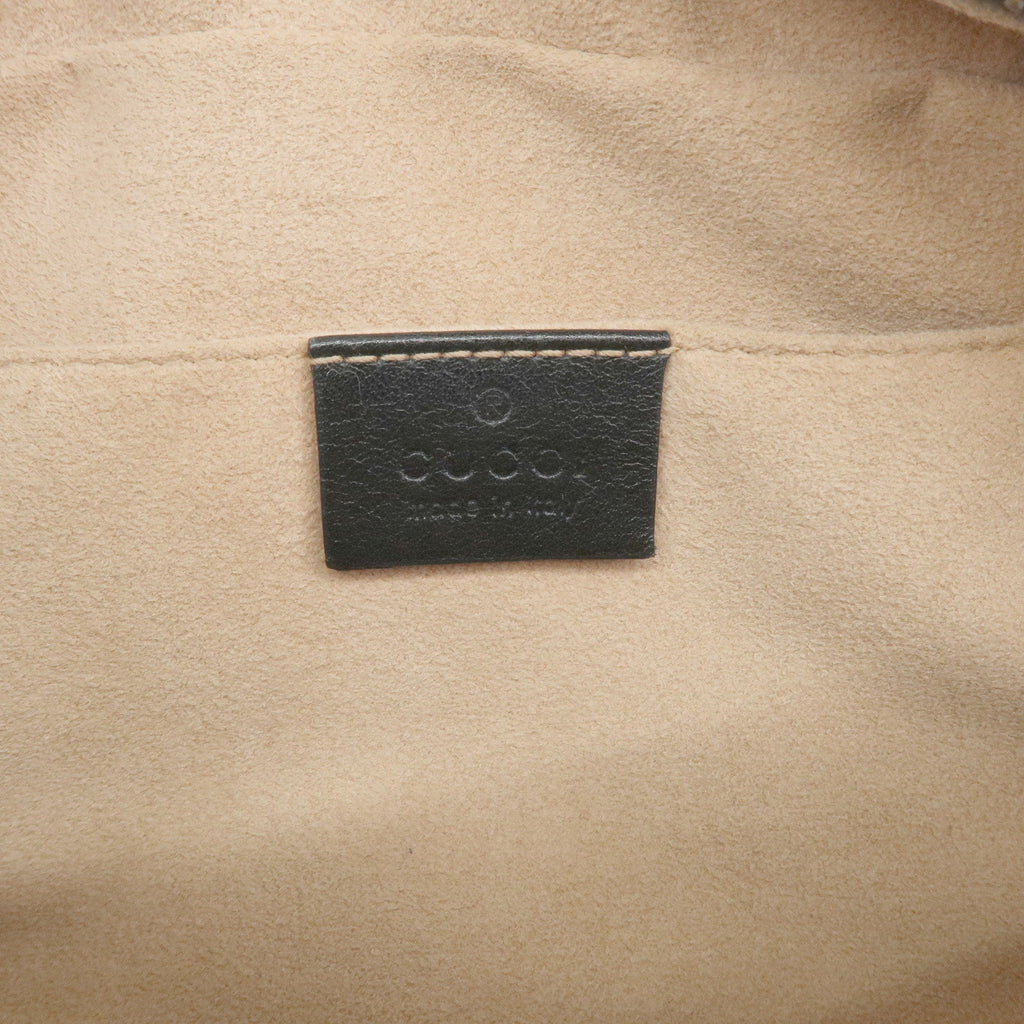 GUCCI GG Marmont Leather Chain Shoulder Bag Black 447632