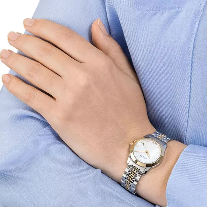 Gucci G-Timeless Ladies Two-Tone Watch YA126513