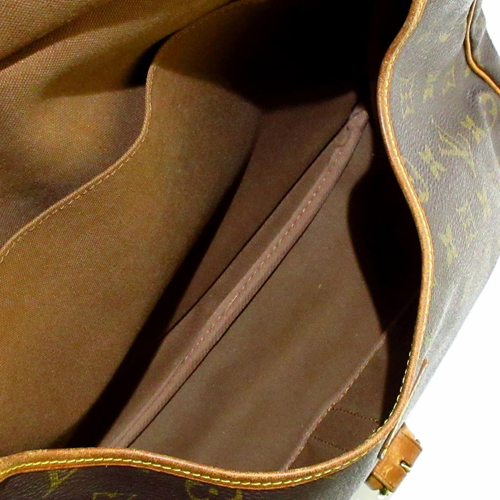 Louis Vuitton Brown Canvas Saumur shoulder bag