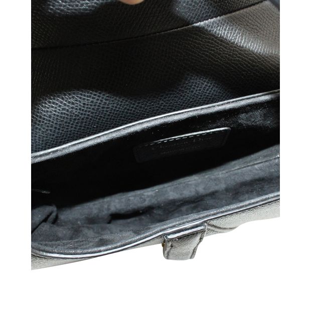 DIOR Black Leather Saddle Bag
