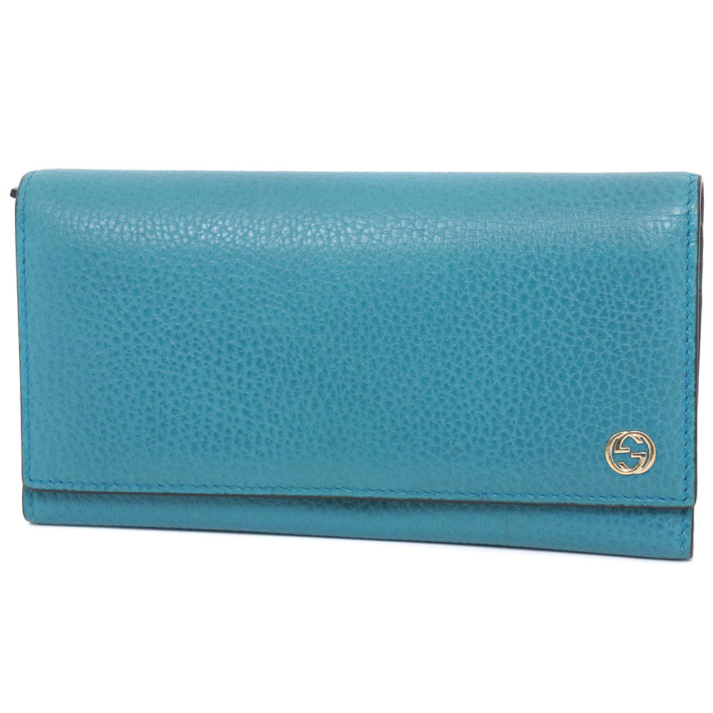 Gucci Blue Leather Interlocking G wallet accessories