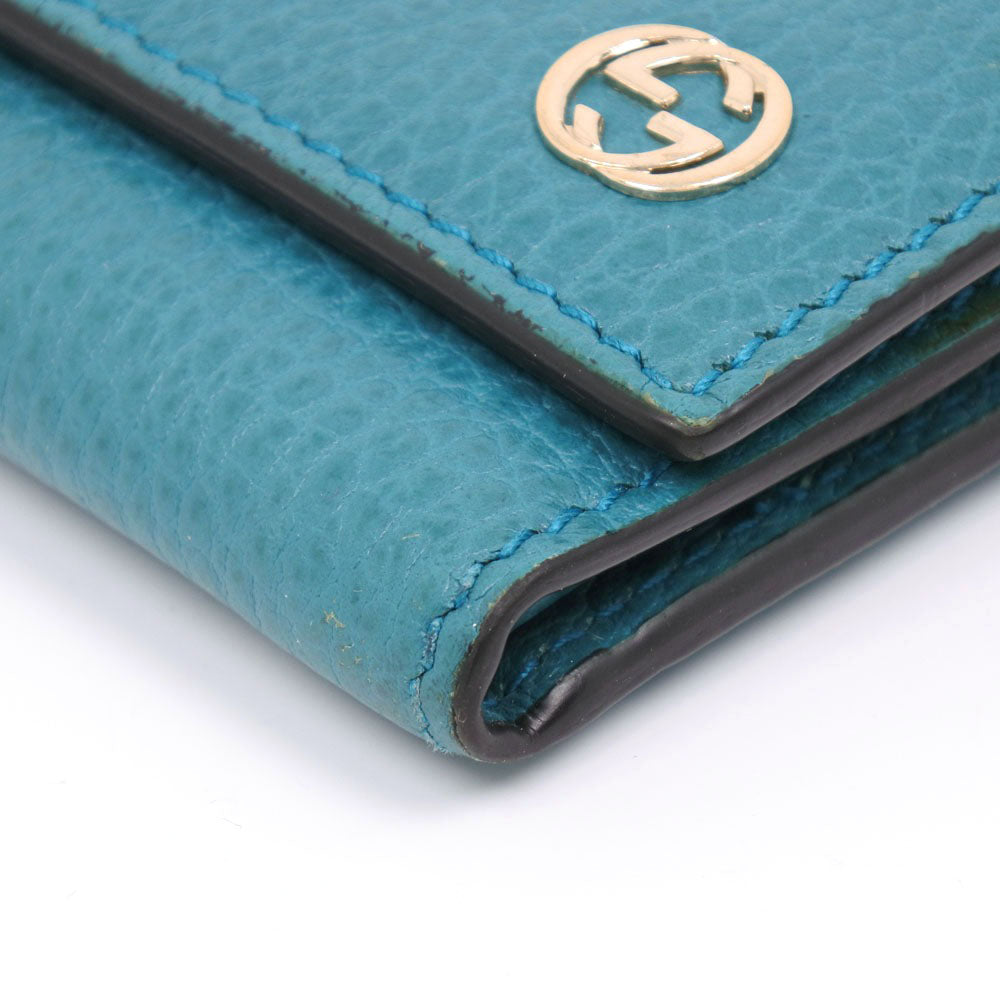 Gucci Blue Leather Interlocking G wallet accessories