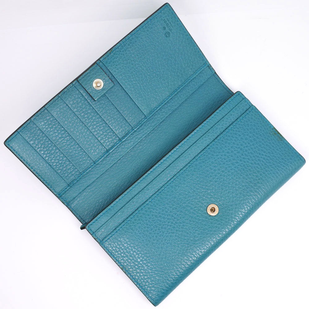 Gucci Blue Leather Interlocking G wallet accessories