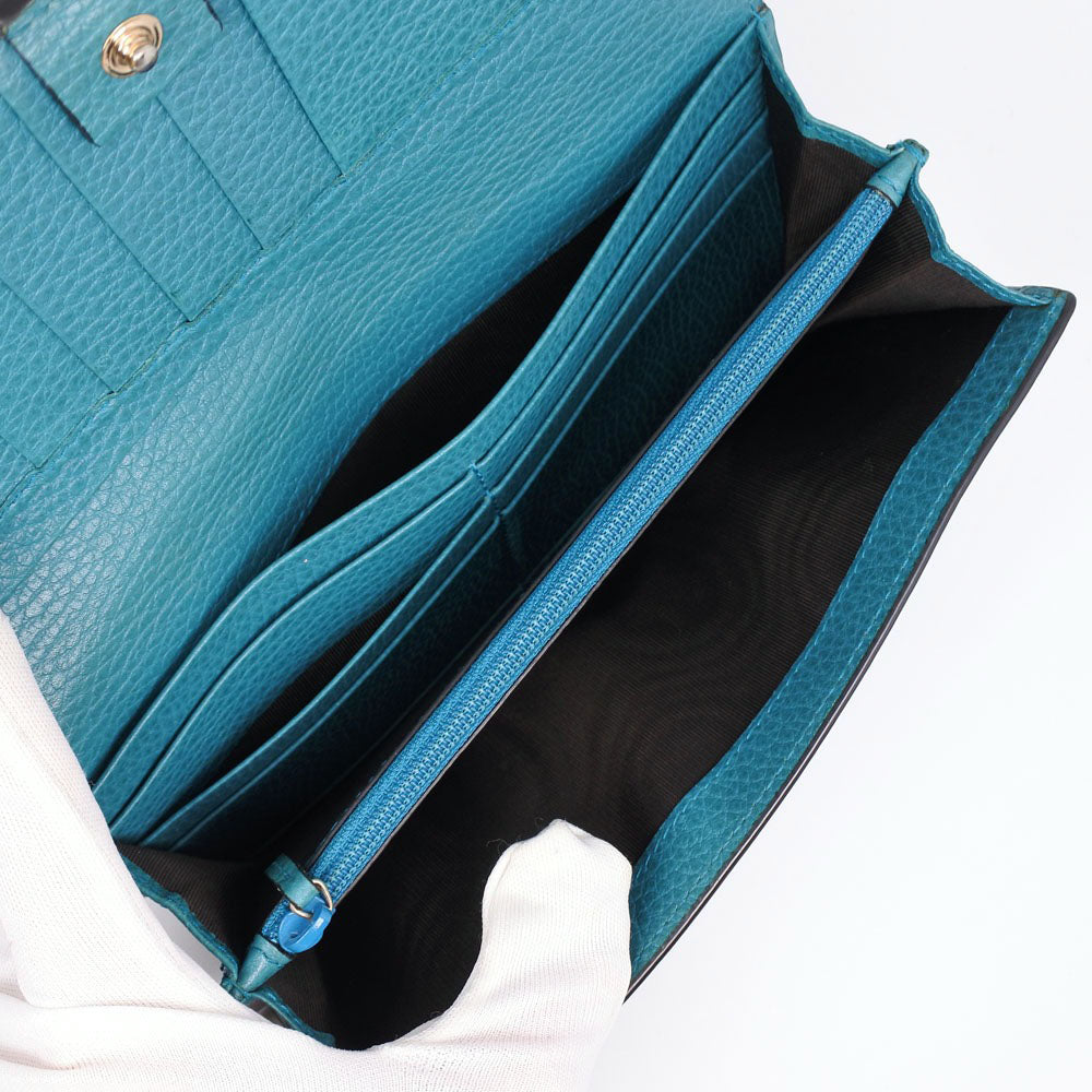 Gucci Blue Leather Interlocking G wallet accessories