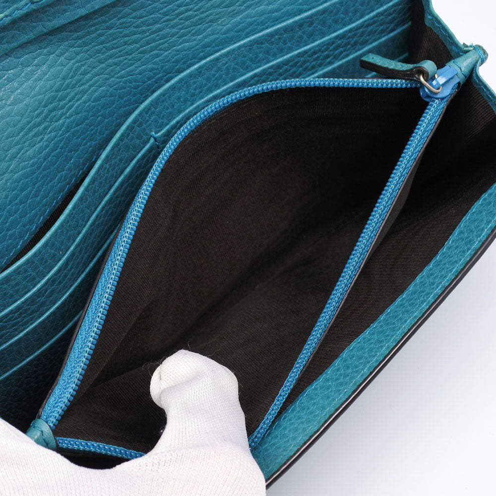 Gucci Blue Leather Interlocking G wallet accessories