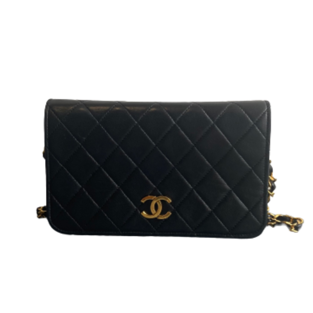 Chanel Black Leather Flap bag shoulder bag