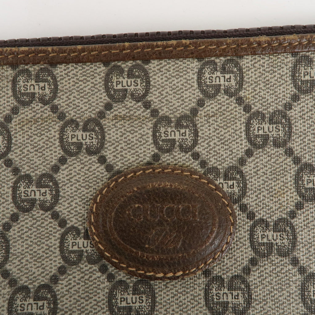 GUCCI Set of 3 Old Gucci Leather Second Bag Pouch Beige Brown