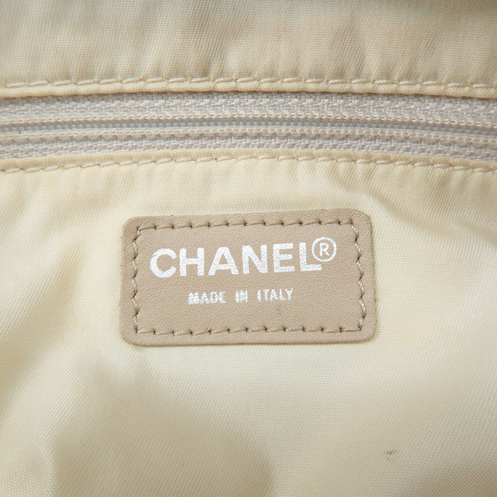 CHANEL New Travel Line Nylon Jacquard Leather Mini Bag A15828