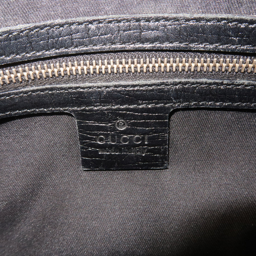 GUCCI Sherry GG Canvas Leather Shoulder Bag Black 130995