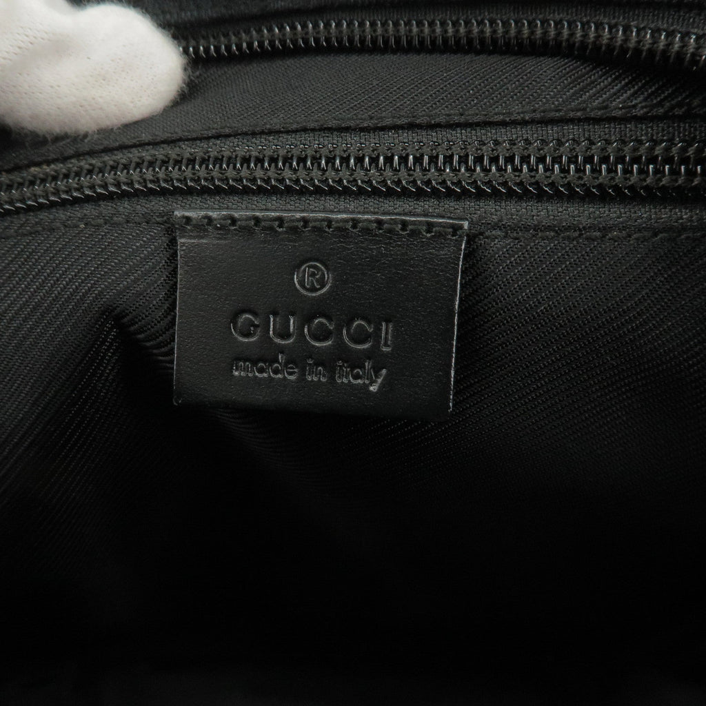 GUCCI GG Canvas Leather Shoulder Bag Hand Bag Black 018 1612