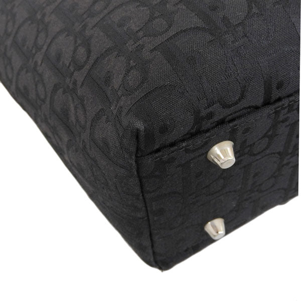 DIOR Trotter Pattern Flower Line Tote Bag Black