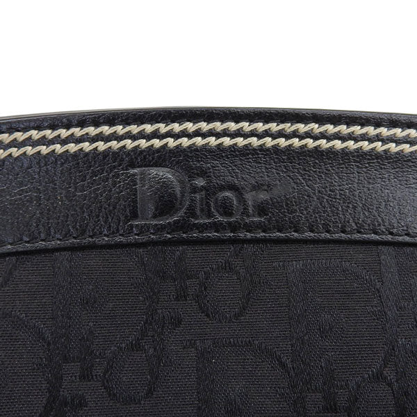 DIOR Trotter Pattern Flower Line Tote Bag Black