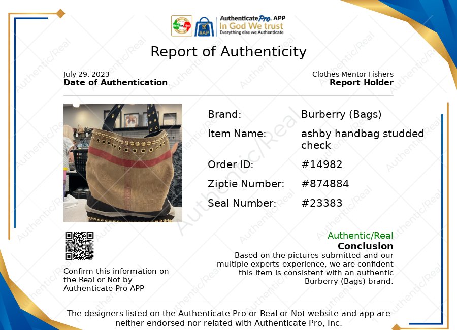 Handbag Luxury Designer By Burberry  Size: Large