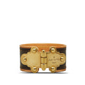 Louis Vuitton Bracelet Bangle in Monogram M6611E Brown Leather