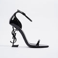 Saint Laurent Opyum 110 Black Patent Leather EU 37 UK 4