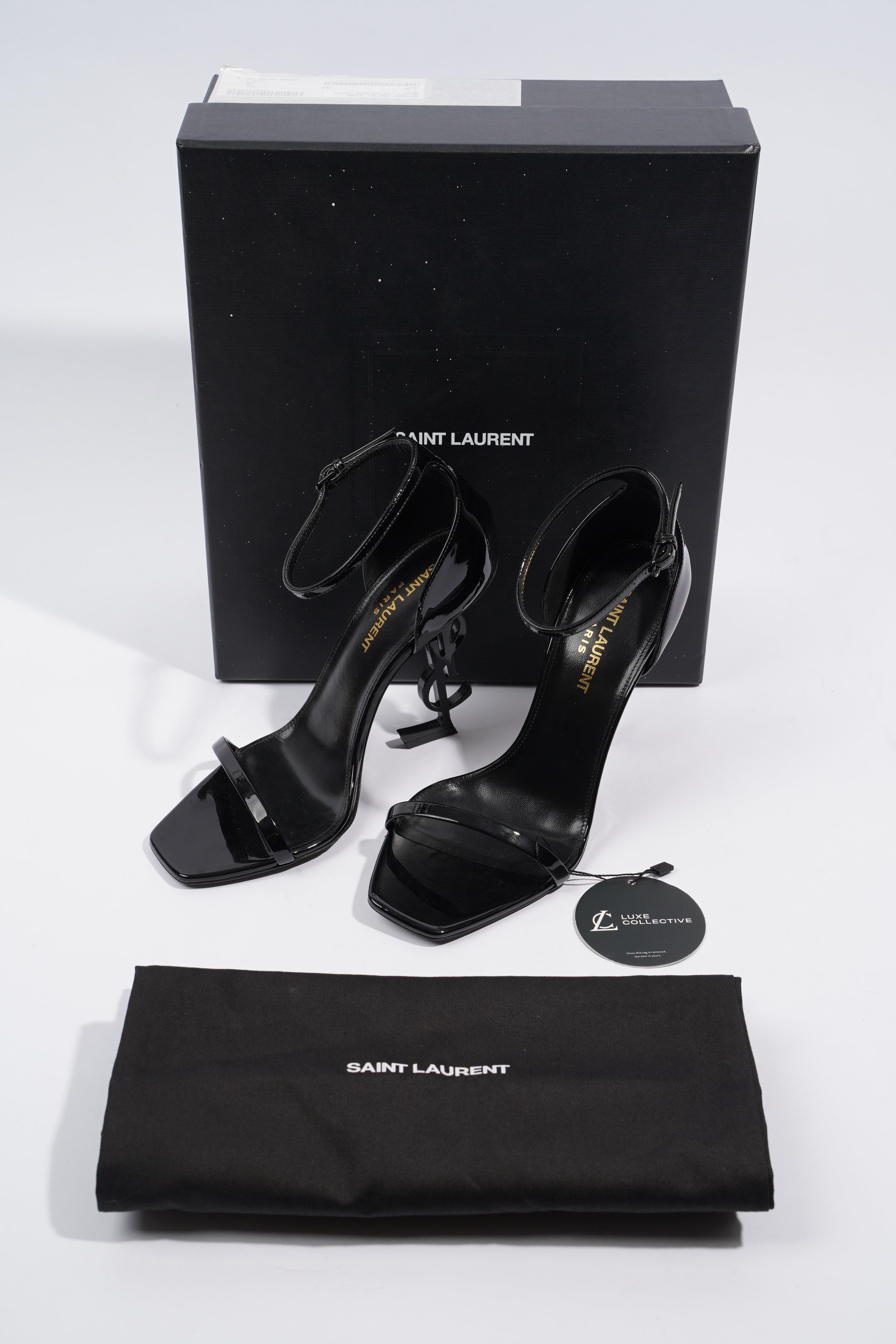 Saint Laurent Opyum 110 Black Patent Leather EU 37 UK 4