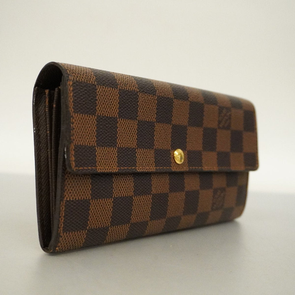 Louis Vuitton Long Wallet Damier Portomone Credit N61724