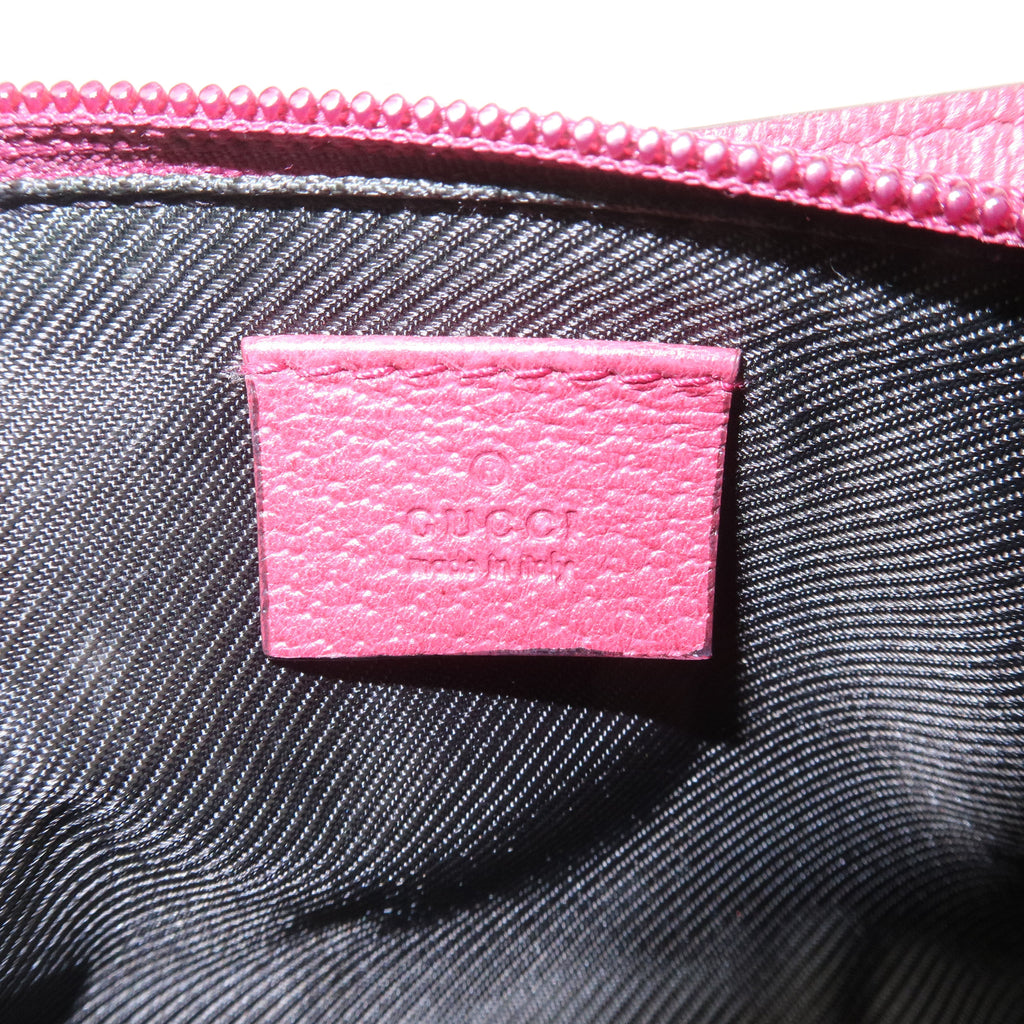 GUCCI Boat Bag Set of 2 GG Canvas Leather Hand Bag 07198 190393