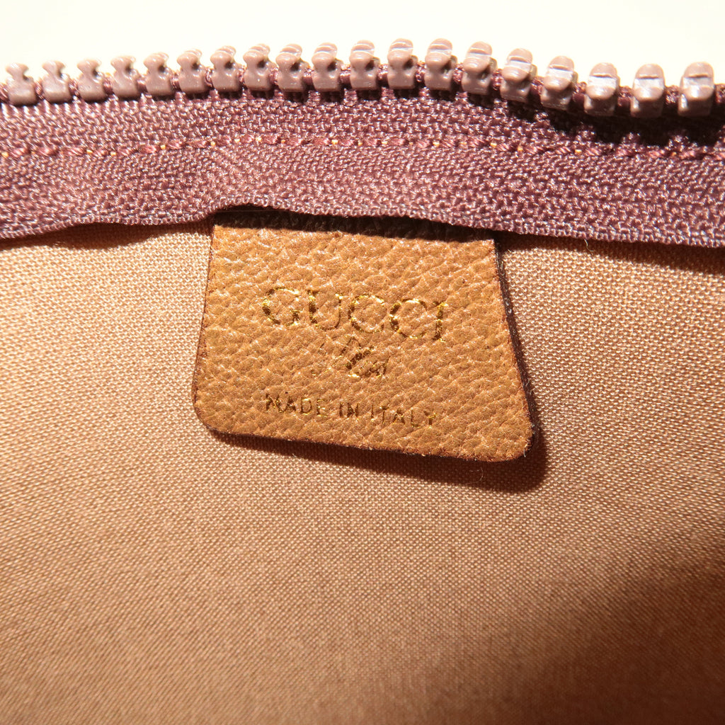 GUCCI Set of 2 Old Gucci GG Plus Leather Clutch Bag Beige Brown