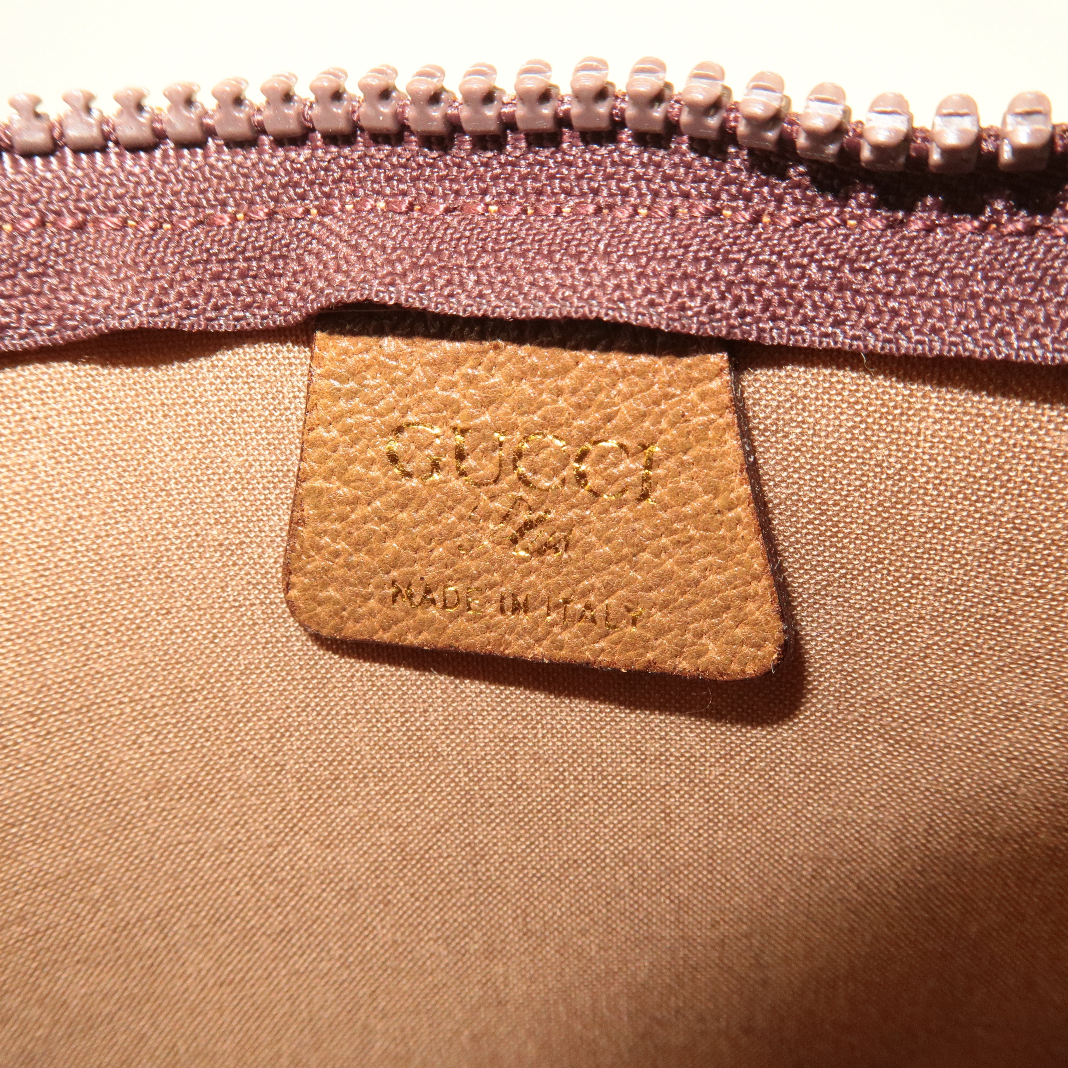 GUCCI Set of 2 Old Gucci GG Plus Leather Clutch Bag Beige Brown