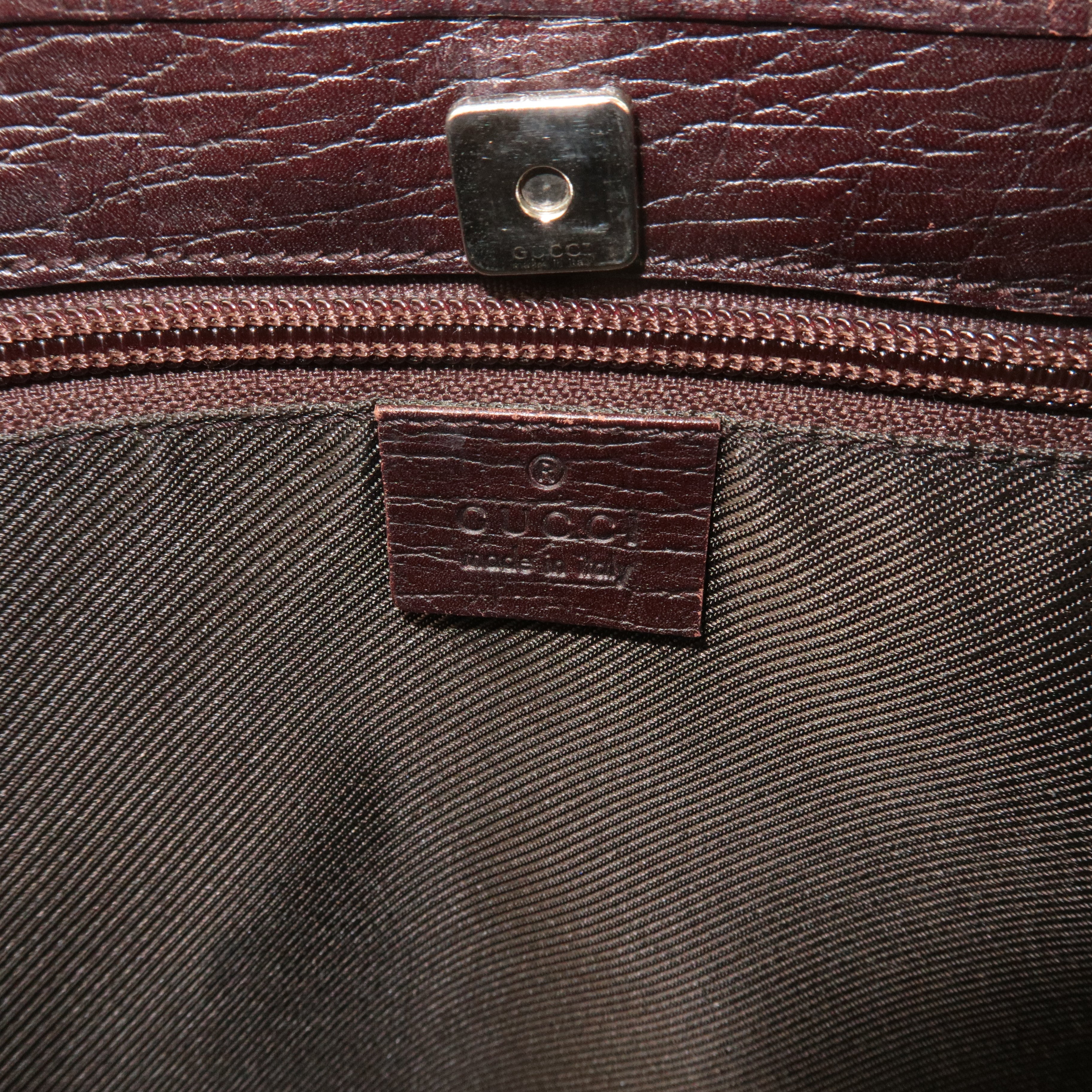 GUCCI GG Supreme Leather Tote Bag Beige Brown 114595