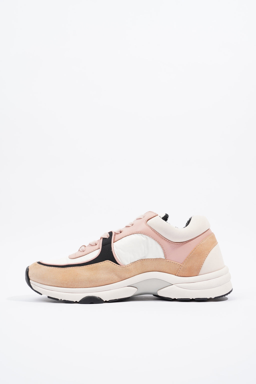 Chanel CC Runner Pink / White / Beige Suede EU 40 UK 7