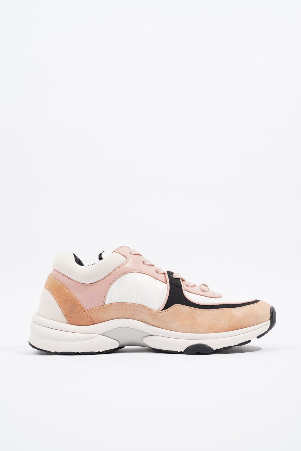 Chanel CC Runner Pink / White / Beige Suede EU 40 UK 7
