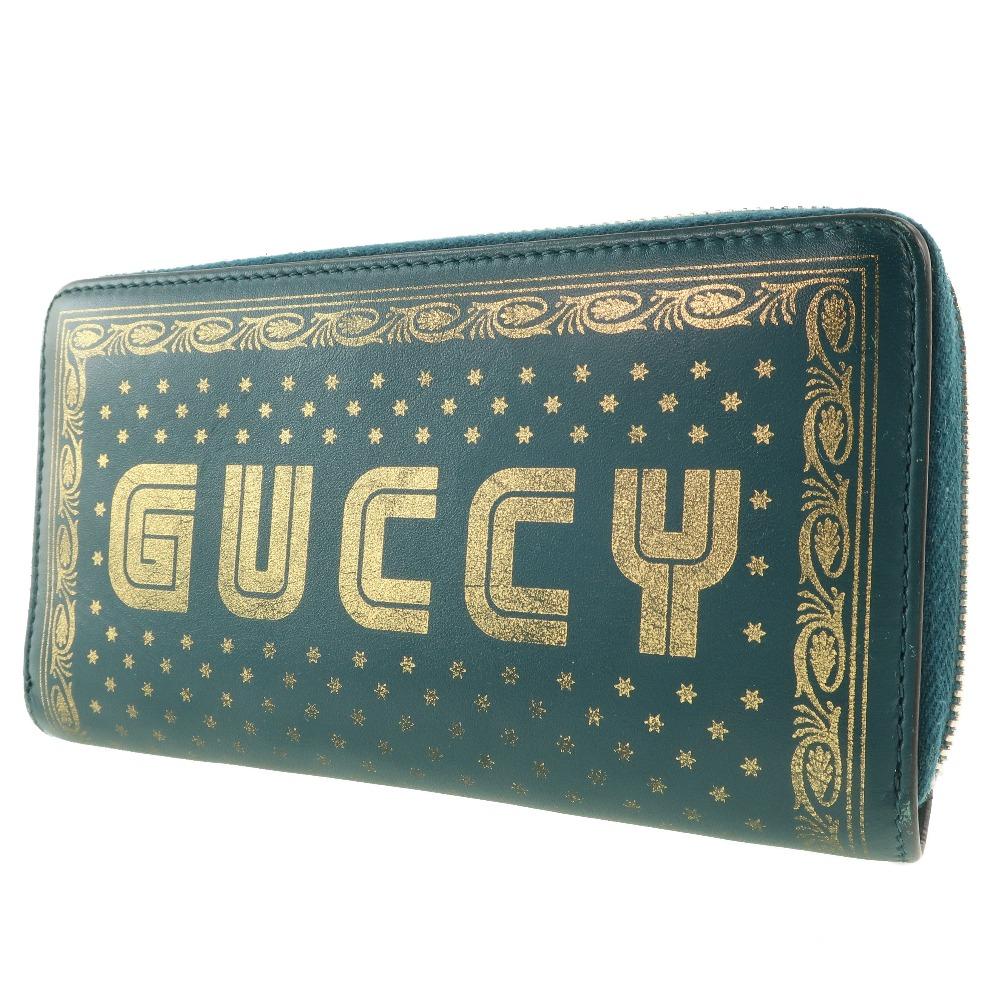 Gucci Blue Leather Zip around wallet accessories