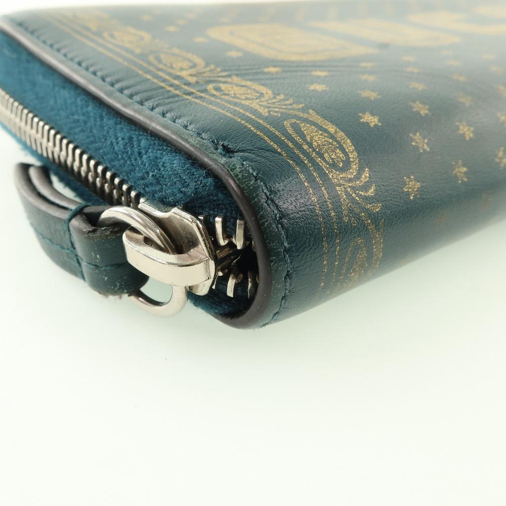 Gucci Blue Leather Zip around wallet accessories
