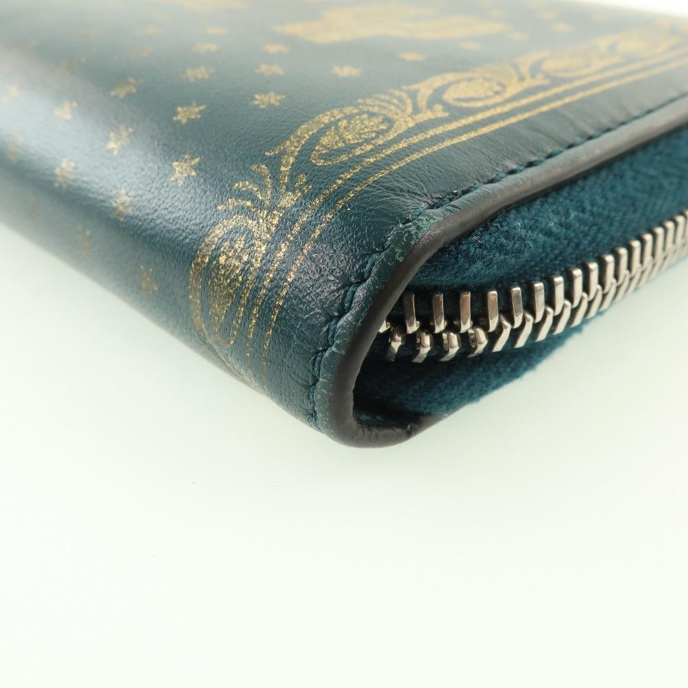 Gucci Blue Leather Zip around wallet accessories