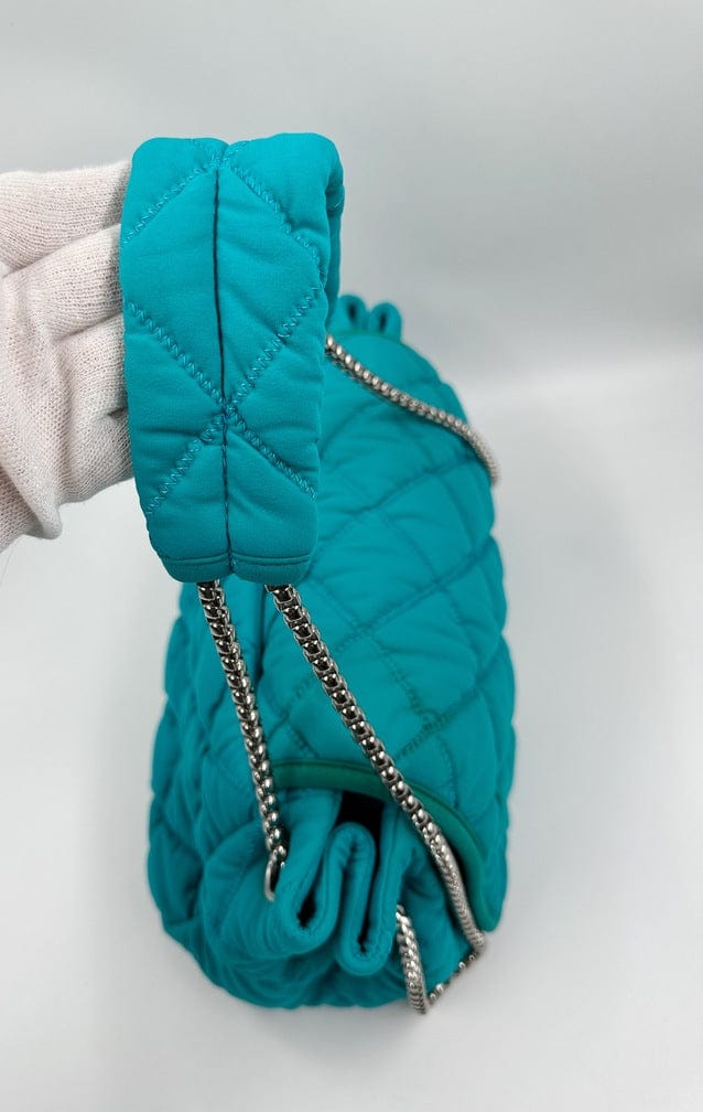 Chanel Bubble Quilted Shoulder Bag - Turquoise Blue