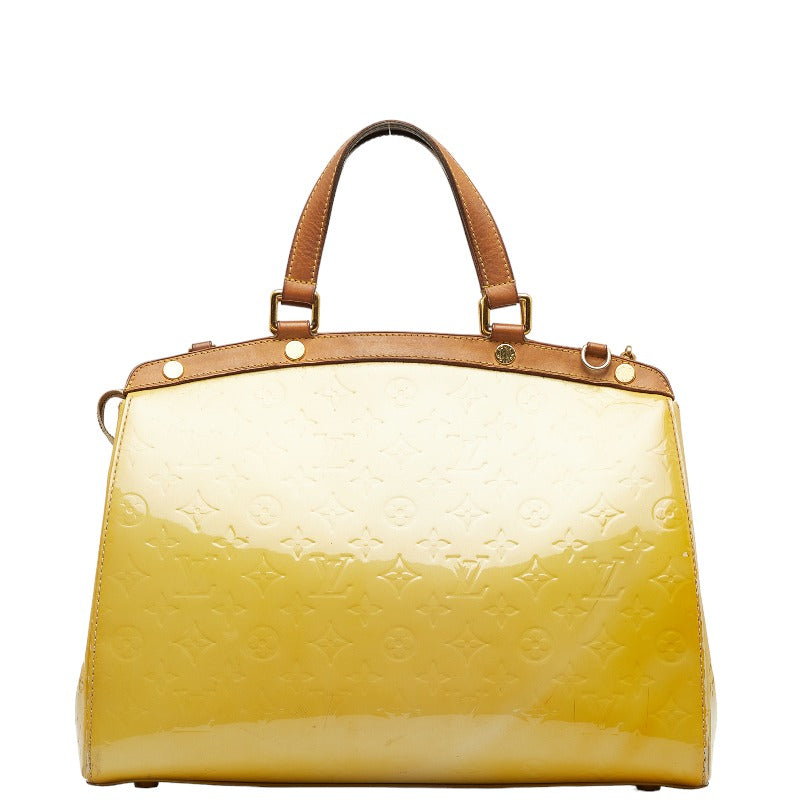 Louis Vuitton Monogram Verney Blair GM Handbag Shell Bag 2WAY M91454 Bronco-Royal Beige Patent Leather Ladies LOUIS VUITTON