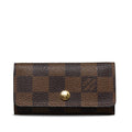 Louis Vuitton Damiere Multicle 4 Keycase N62631 Brown PVC Leather  Louis Vuitton