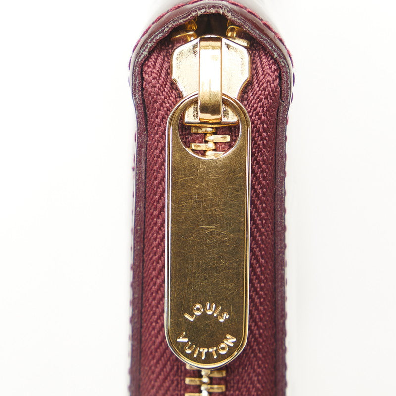 Louis Vuitton Monogram Verney Zippie Wallet Long Wallet M93575 Violet Wine Red Patent Leather  Louis Vuitton